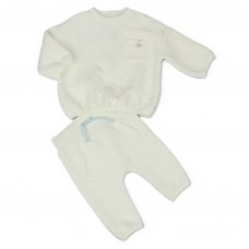 H13533: Baby Boys Bear Quilted 2 Piece Outfit (0-9 Months)